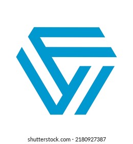 Icono de forma de diamante de letra LF Modelo de plantilla Diseño de ilustración de vectores