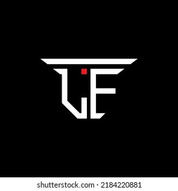 Diseño creativo del logotipo de letra LF con gráfico vectorial