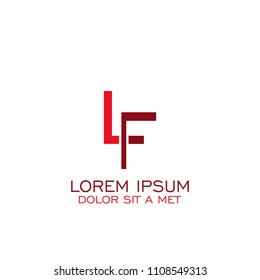 LF letter logo design.