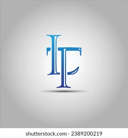 Icono de diseño de logotipo de letras LF