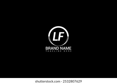 LF letter logo design on black background. LF creative initials letter logo concept. LF unique design.