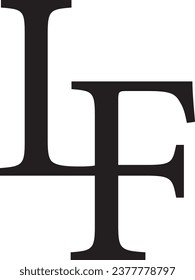 LF letter modern logo design