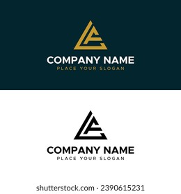 LF Letter Monogram Gold Minimalist Vector Logo