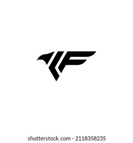 LF Letter Wing Logo Vector