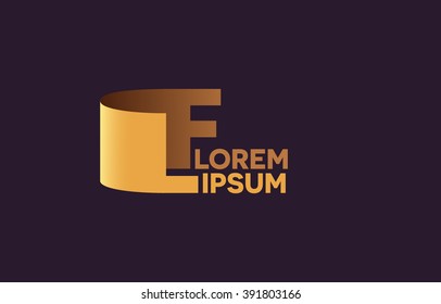LF letters logo, L and F letters logo alphabet design.