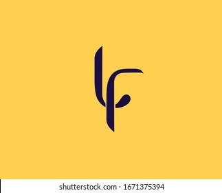 LF linked letters logo design