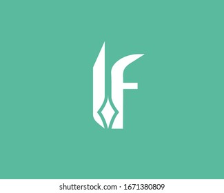 LF linked letters logo design , with jewelry shape between them