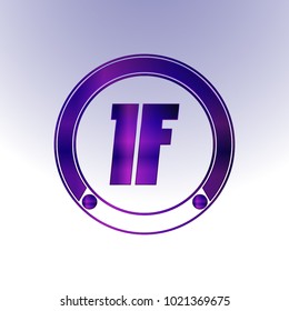 LF Logo, Metal Logo, purple Logo, Monogram