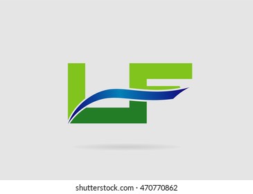 LF Logo. Vector Graphic Branding Letter Element
