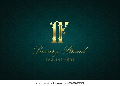 LF LUXURY LETTER LOGO DESIGN. It is a luxury letter monogram logo, this logo is made by combining two letters