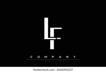 LF Modern Initials Logo Design. Branding logo with stylized initials showcasing bold design and modern aesthetic. Ideal for professional business branding or creative projects focusing on minimalistic