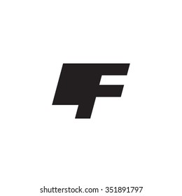 LF negative space letter logo