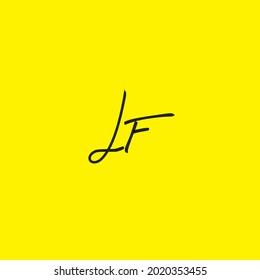 LF Signature initial logo template vector