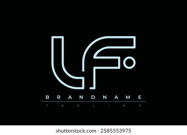LF Technology Letter Logo Template. This tech letter logo is a graphic mark that uses letters to represent a technology company.