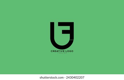 LF UF Abstract initial monogram letter alphabet logo design