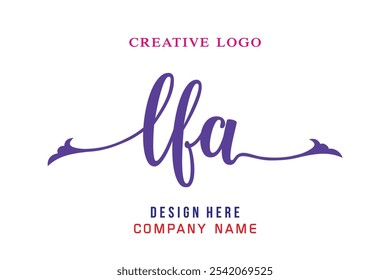 Logotipo de letras LFA es simple, fácil de entender y autorizado