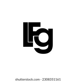 lfg lettering initial monogram logo design