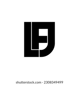 lfj initial letter monogram logo design