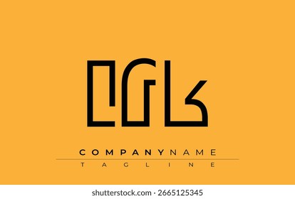 LFK abstract letter design. Modern Business Logo Design With Abstract Typography and Contemporary Style