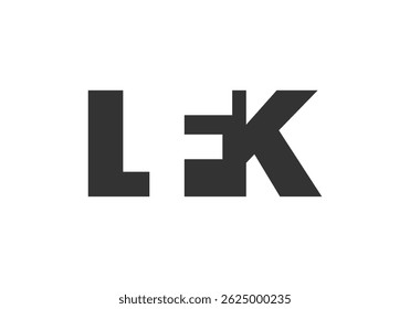 LFK logo design. Initial letter L F K bold font style for tech startups, consulting, corporate branding. Creative company name, headlines typography identity, trendy logotype. Vector illustration.