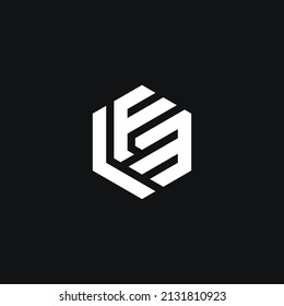 LFM HEXAGON LOGO DESIGN VEKTOR