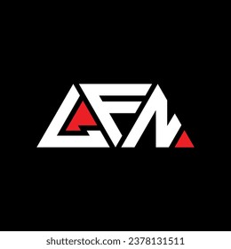 LFN triangle letter logo design with triangle shape. LFN triangle logo design monogram. LFN triangle vector logo template with red color. LFN triangular logo Simple, Elegant, and Luxurious design.