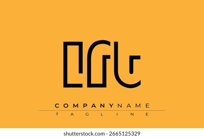 Diseño de carta abstracta LFT. Diseño moderno del logotipo del negocio con tipografía Abstractas y estilo contemporáneo