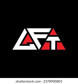 LFT triangle letter logo design with triangle shape. LFT triangle logo design monogram. LFT triangle vector logo template with red color. LFT triangular logo Simple, Elegant, and Luxurious design.