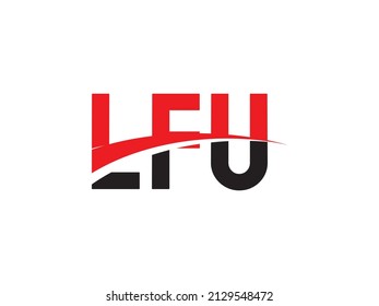 LFU Letter Initial Logo Design Vector Illustration