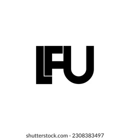 lfu typography letter monogram logo design