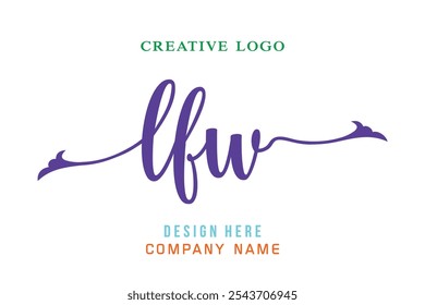 Logotipo de letras LFW es simple, fácil de entender y autorizado