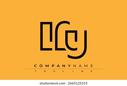 Diseño de carta abstracta LFY. Diseño moderno del logotipo del negocio con tipografía Abstractas y estilo contemporáneo