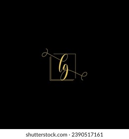LG creative modern letters logo design template