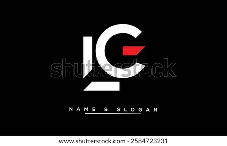 LG, GL Abstract Letters Logo Monogram