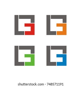 LG or GL or G logo initial letter design template vector