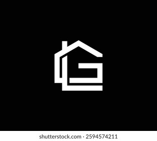 LG GL home simple logo design