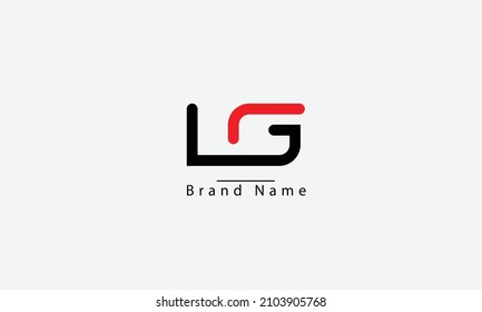 LG GL L G abstract vector logo monogram template