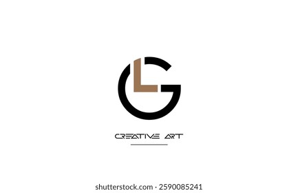 LG, GL, L, G abstract letters logo monogram