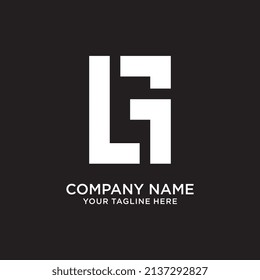 LG or GL letter logo design vector