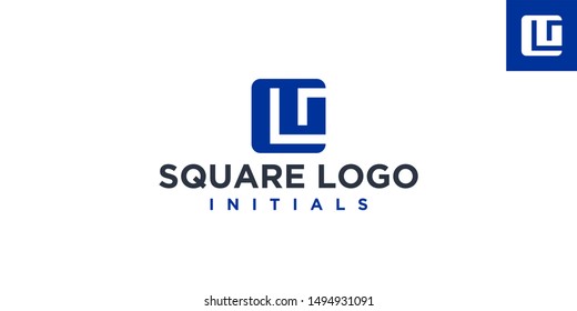 lg or gl square logo design inspiration