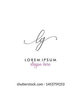 LG Initial beauty monogram logo vector