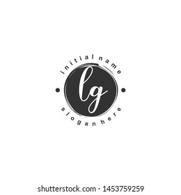 LG Initial beauty monogram logo vector