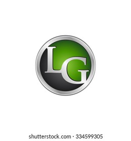 LG initial circle logo green