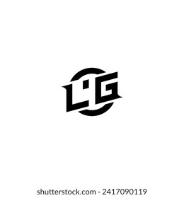 LG initial game logo, banner design for your e-sports or streaming team