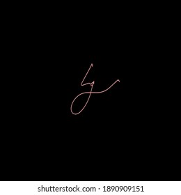 Lg initial handwriting logo for identity