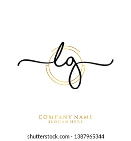 LG Initial handwriting logo template