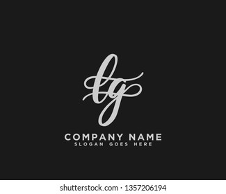 LG Initial Handwriting Logo Vector