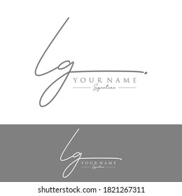 LG Initial letter handwriting and signature logo.