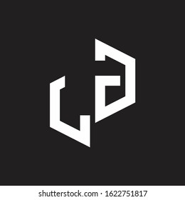 LG Initial Letters logo monogram with up to down style