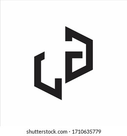 LG Initial Letters logo monogram with up to down style